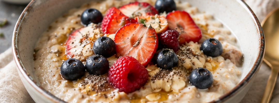 Berries Overnight Oats with Organic Collagen — your easy breakfast for every day