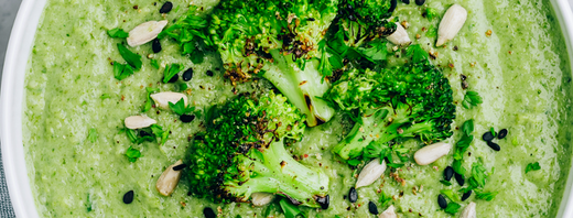Collagen- & Dietary Fiber-Rich Recipe: Broccoli Soup with Beef Fillet Skewers
